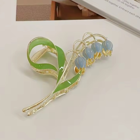 Vintage Garden Blue Lily of the Valley Elegance Hair Clip main image 16